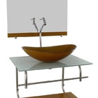 Gabinete De Vidro Inox Para Banheiro 60cm Oval Mármore Branco