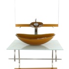 Gabinete De Vidro Inox Para Banheiro 60cm Oval Mármore Branco