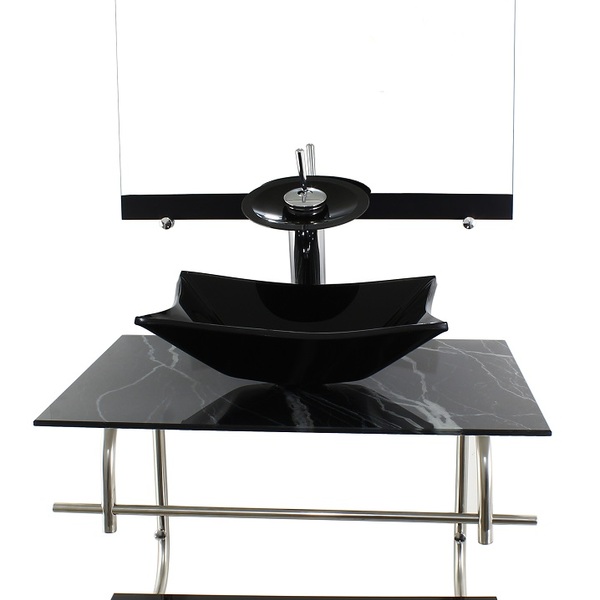 Gabinete De Vidro Inox Para Banheiro 60cm Retangular Mármore