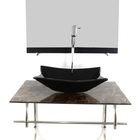 Gabinete De Vidro Inox Para Banheiro 60cm Retangular Mármore