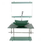 Gabinete De Vidro Inox Para Banheiro 60cm Retangular Mármore