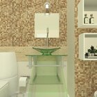 Gabinete De Vidro Para Banheiro 40cm Ac Cuba Quadrada Incolor