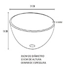 Gabinete De Vidro Para Banheiro 40cm Cuba Redonda Ac Grafite