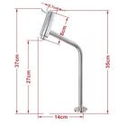 Gabinete De Vidro Para Banheiro 40cm Inox Grafite Com Torneira