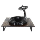 Gabinete De Vidro Para Banheiro 50cm Com Bancada Marmorizada