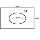 Gabinete De Vidro Para Banheiro 50cm Com Bancada Marmorizada