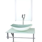 Gabinete De Vidro Para Banheiro 60cm Ac Cuba Oval Chanfrada B