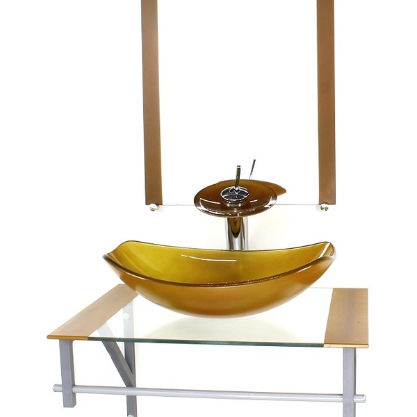 Gabinete De Vidro Para Banheiro 60cm Ac Cuba Oval Chanfrada D