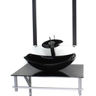 Gabinete De Vidro Para Banheiro 60cm Ac Cuba Oval Chanfrada P