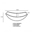 Gabinete De Vidro Para Banheiro 60cm Ac Cuba Oval Chanfrada V