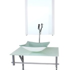 Gabinete De Vidro Para Banheiro 60cm Ac Cuba Quadrada Branco