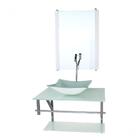 Gabinete De Vidro Para Banheiro 60cm Ac Cuba Quadrada Branco