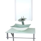 Gabinete De Vidro Para Banheiro 60cm Ac Cuba Retangular Branc