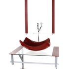 Gabinete De Vidro Para Banheiro 60cm Ac Cuba Retangular Curva