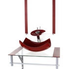 Gabinete De Vidro Para Banheiro 60cm Ac Cuba Retangular Curva