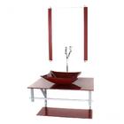 Gabinete De Vidro Para Banheiro 60cm Ac Cuba Retangular Verme