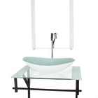 Gabinete De Vidro Para Banheiro 60cm Ap Cuba Oval  Branco Com