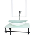 Gabinete De Vidro Para Banheiro 60cm Ap Cuba Oval  Branco Full