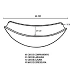 Gabinete De Vidro Para Banheiro 60cm Ap Cuba Oval Chanfrada