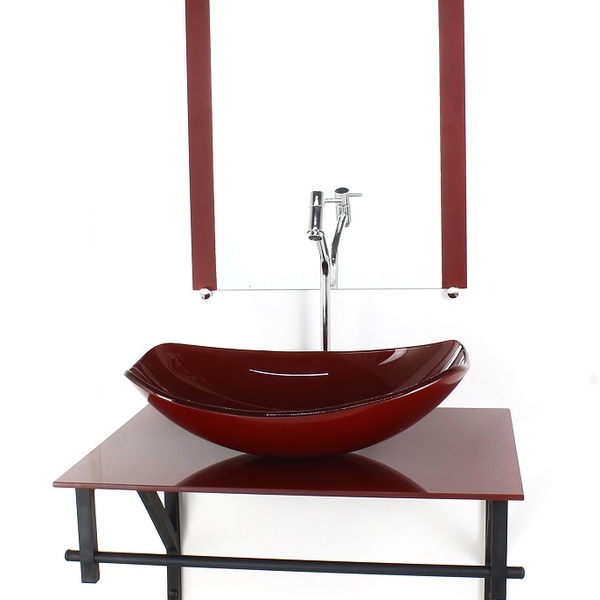 Gabinete De Vidro Para Banheiro 60cm Ap Cuba Oval Chanfrada