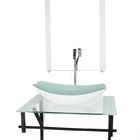 Gabinete De Vidro Para Banheiro 60cm Ap Cuba Oval Chanfrada