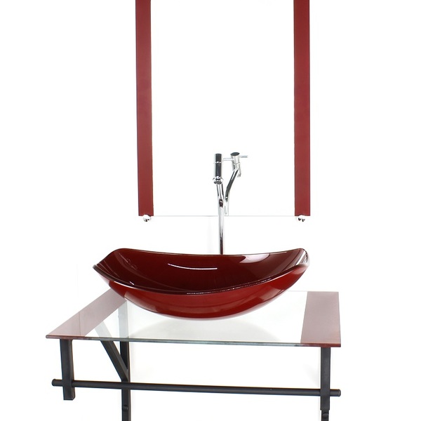 Gabinete De Vidro Para Banheiro 60cm Ap Cuba Oval Chanfrada