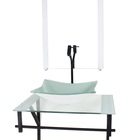 Gabinete De Vidro Para Banheiro 60cm Ap Cuba Retangular  Bran