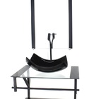 Gabinete De Vidro Para Banheiro 60cm Ap Cuba Retangular Curva