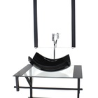 Gabinete De Vidro Para Banheiro 60cm Ap Cuba Retangular Curva