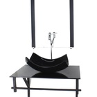 Gabinete De Vidro Para Banheiro 60cm Ap Cuba Retangular Curva