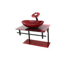 Gabinete De Vidro Para Banheiro 60cm Ap Slim Marmorizado Márm