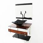 Gabinete De Vidro Para Banheiro 60cm It Inox Com Cuba Quadrad