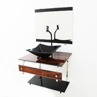 Gabinete De Vidro Para Banheiro 60cm It Inox Com Cuba Quadrad