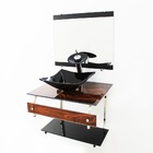 Gabinete De Vidro Para Banheiro 60cm It Inox Com Cuba Quadrad