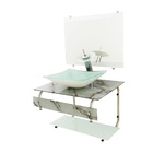 Gabinete De Vidro Para Banheiro 60cm It Inox Com Cuba Retangu