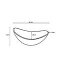 Gabinete De Vidro Para Banheiro 60cm Oval Ap Slim Madeira Nog