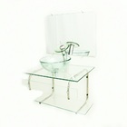 Gabinete De Vidro Para Banheiro 70cm It Inox Com Cuba Redonda