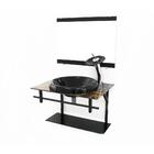 Gabinete De Vidro Para Banheiro Ap 60cm Com Cuba Chapeu - Már