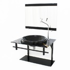 Gabinete De Vidro Para Banheiro Ap 60cm Com Cuba Chapeu - Már