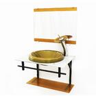 Gabinete De Vidro Para Banheiro Ap 60cm Com Cuba Chapeu - Már