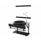 Gabinete De Vidro Para Banheiro Apx 60cm Com Cuba Chapeu - Má