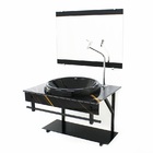 Gabinete De Vidro Para Banheiro Apx 60cm Com Cuba Chapeu - Má