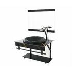 Gabinete De Vidro Para Banheiro Apx 60cm Com Cuba Chapeu - Má