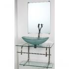 Gabinete De Vidro Para Banheiro Inox 60cm Cuba Oval Incolor