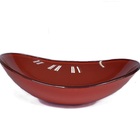 Gabinete De Vidro Para Banheiro Inox 60cm Cuba Oval Vermelho