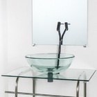 Gabinete De Vidro Para Banheiro Inox 60cm Cuba Redonda Incolor