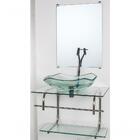 Gabinete De Vidro Para Banheiro Inox 70cm Cuba Abaulada Incol