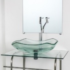 Gabinete De Vidro Para Banheiro Inox 70cm Cuba Abaulada Incol