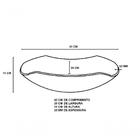 Gabinete De Vidro Para Banheiro Inox 70cm Cuba Abaulada Incol