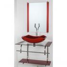 Gabinete De Vidro Para Banheiro Inox 70cm Cuba Abaulada Verme